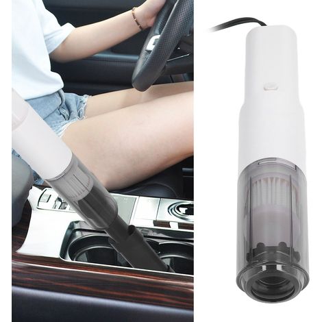 Aspirateur portatif haute puissance d'aspiration 9000Pa, aspirateur de voiture 120W, adaptateur allume-cigare pour voiture, 12V, blanc. (1/5)
