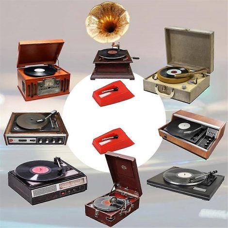 Kit pour platine vinyle, 4 pièces, plateau tournant et 1 brosse de nettoyage pour stylet, remplacement pour phonographe vinyle LP (1/5)