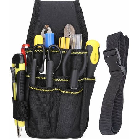 AMXCNOY Werkzeugtasche, schwarze Gürteltasche aus Oxford-Gewebe (1/4)