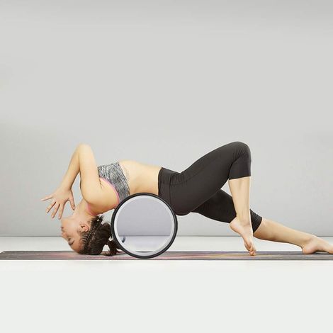 Cercles de Roue de Yoga Haute densité, Caoutchouc PU Inodore, Antidérapant, Charge de 200 Kg, pour L'entraînement de Yoga (1/4)