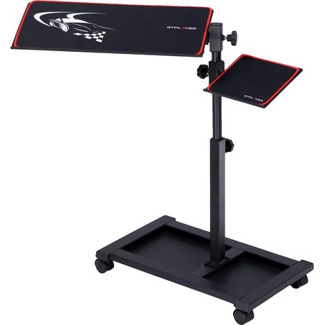 Support de Clavier et Souris, Hauteur Réglable, Design Ergonomique, Noir (1/2)