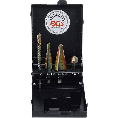 Jeu de Forets Multi-Usage HSS-G 4 pcs - Acier Rapide, Polyvalent et Précis, , Pro - D-Work