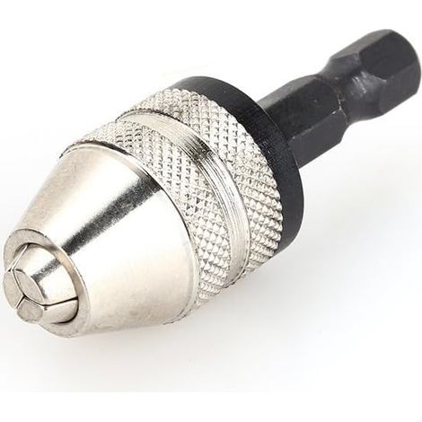 Mini mandrin à tige hexagonale 1/4in sans clé bit Chuck convertisseur adaptateur 0.3-3.6MM tige hexagonale de changement rapide (1/5)