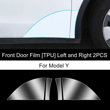 (Pour Model Y Avant) Convient aux Tesla Model 3/Y 2017-2025. Film protecteur invisible en TPU pour portes avant et arrière. Convient également au Model Y Juniper. (1/4)