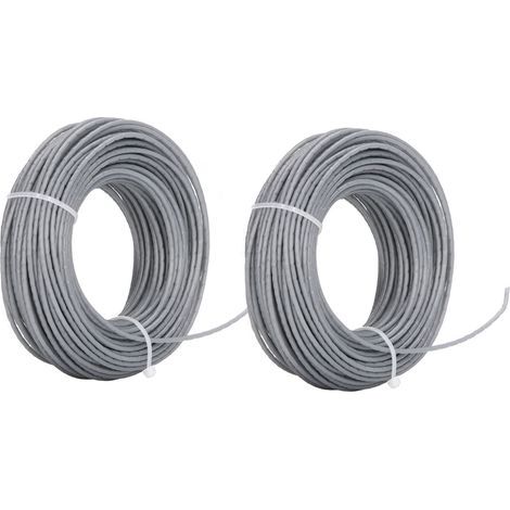 Lawnmower wire cable, 2 pieces, 24m, 2.0mm, grey nylon spool line for BOSCH ART 24 27 30 36 (1/5)