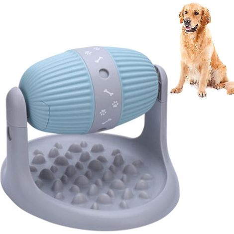 Jouet distributeur de nourriture intelligent et réglable en hauteur pour chiens de petite et moyenne taille, stimulant l'anxiété et l'alimentation. (1/5)