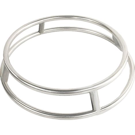 Supporto per pentole in acciaio inox, rotondo, spesso, a doppio strato, in metallo resistente al calore, ideale per ciotole e piatti. (1/5)