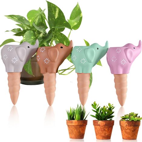 Oyas a Planting Terracotta, 4 Pieces Drip Watering Ollas Terracotta Automatic Watering Plants Irrigation Drip Bottle for Garden Home Indoor Outdoor (1/5)