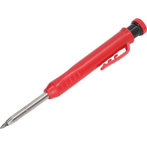 Mechanisches Schreinerbleistift-Set mit integriertem Anspitzer, 2,8-mm-Minen, Holzbearbeitungsbleistift-Set, Rot (1/5)