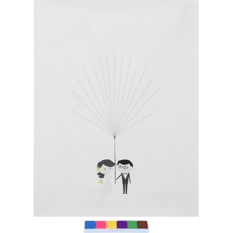 Tableau d'empreintes pour mariage DIY - Décoration personnalisée couple (1/5)