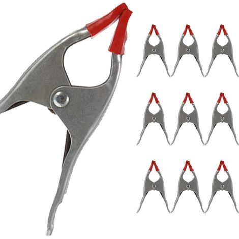 Pince bois 10 pièces fer argenté, pour menuiserie et collage (1/5)