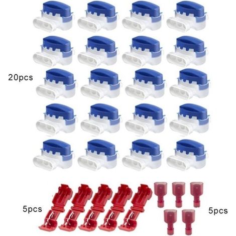 Connecteur de câble pour tondeuse robot, 20 pièces, accessoires pour tondeuse robot, kit de 5 clips de câble, tondeuse robot générale (1/5)