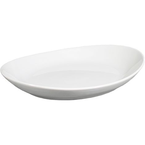 Saturnia Gondola Media L 26 x 23 Cm H 4,5 Cm Porcellana Tivoli Bianco