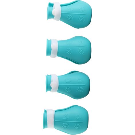 Bottes pour chat en silicone anti-griffures et réglables, idéales pour le bain, le rasage, les médicaments et les repas. (1/3)