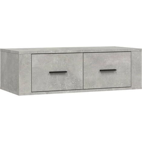 Mobile TV multimediale scaffale per televisione televisore buffet sala da pranzo soggiorno camera da letto sospeso 80 x 36 x 25 cm pannelli compositi grigio 020028489