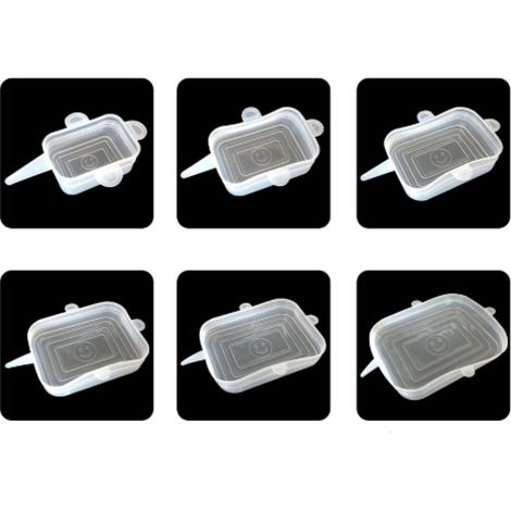 Couvercles extensibles en silicone réutilisables et extensibles pour la conservation des aliments