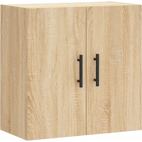 Mobiletto a muro Sonoma in rovere 60 x 31 x 60 cm ampio e pratico spazio contenitivo stile moderno legno composito 020048822