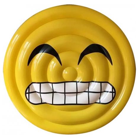 Materassino gonfiabile a forma di viso sorriso con denti Ø 150 cm Fredi Face