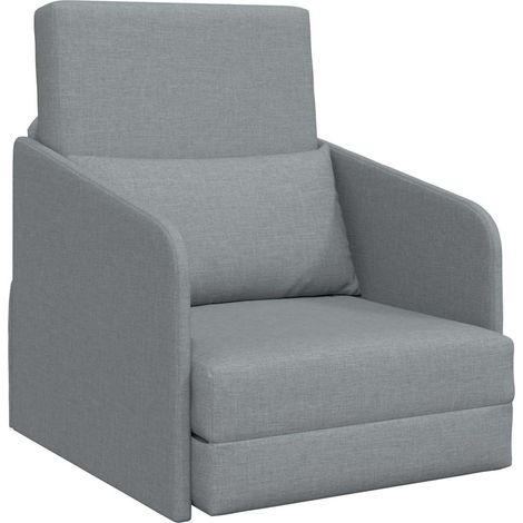 Canapé-lit，Canapé convertible Gris clair 65 x 80 x 83 cm Velours CFW58577 (1/5)