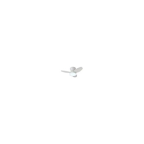 BEL AIR HOME - Fan de Ceiling TAURUS con Motore DC e Luce LED 24W, 6 Velocità de Air e 3 Temperature de Light, Telecomando incluso, (BIANCO)