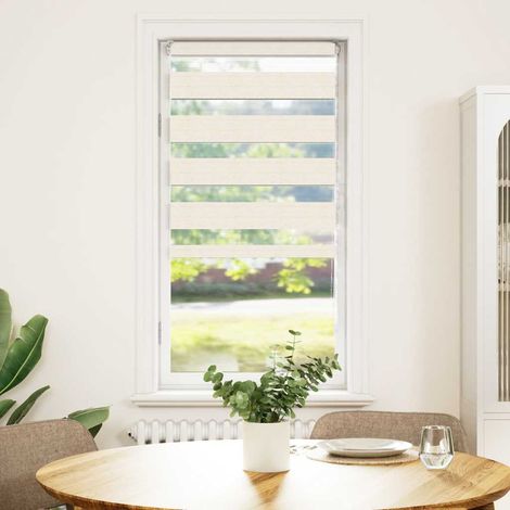 Maison Exclusive - Estor cebra beige mármol tejido ancho 55,9 cm