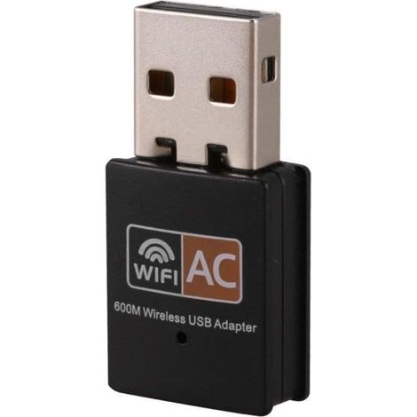 600Mbps Adaptateur USB WiFi Carte RéSeau Ethernet sans Fil AC Dual Band 2.4G - 5.G RéCepteur USB WiFi Dongle WiFi RéCepteur (1/4)
