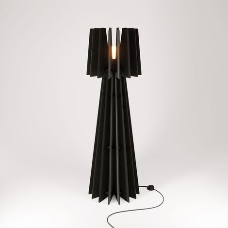 Creative Cables - SHHINE lampada da terra in materiale fonoassorbente (1/5)