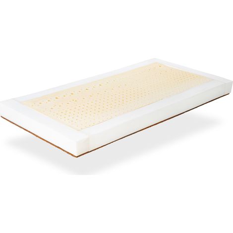 Colchon Latex 70x140 Altura 11 cm, 100% Latex y coco. De funda. Tejido organcio 100%