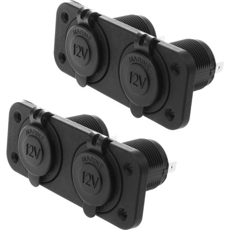 Adatto per 2 adattatori per spina accendisigari auto impermeabili da 12V/24V, compatibile con motori auto 2 scambi