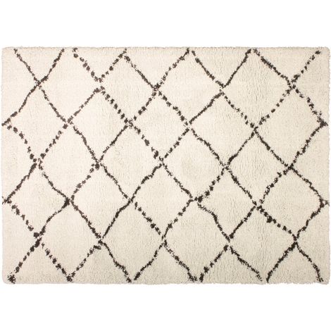 Tapis Berbère Aspect Laine Doux Tapis de Salon en Polypropylène Beige 120 x 170 cm - PANGIVO (1/3)