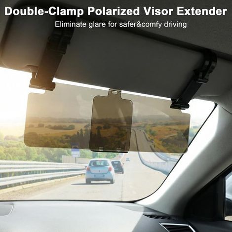 Extensión universal para parasol de coche, ajustable y antirreflectante para el lado del conductor y del pasajero. (1/5)