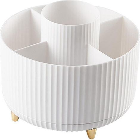 Boîte de rangement pour pinceaux de maquillage, pot à pinceaux rotatif, boîte de rangement de bureau, boîte de rangement pour fournitures de bureau (1/5)