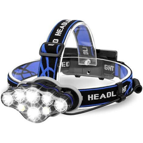 Ultra Powerful LED Headlamp, Super Rechargeable Head Torch, Headlamp with Warning Function (1/5)