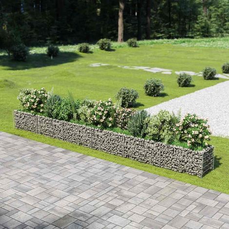 Lit surélevé à gabion-Jardinière en cage à pierre-Jardinière à gabion Acier galvanisé 540x50x50 cm (1/5)