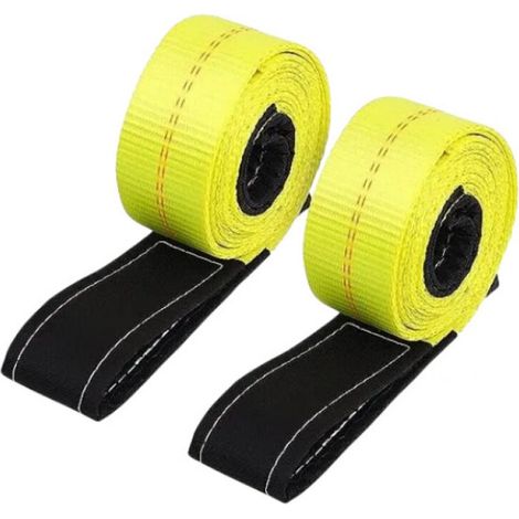 Lntyq Lot de 2 Sangles de Levage en Polyester Robuste de 1,8 m, Charge maximale de 9400 lbs