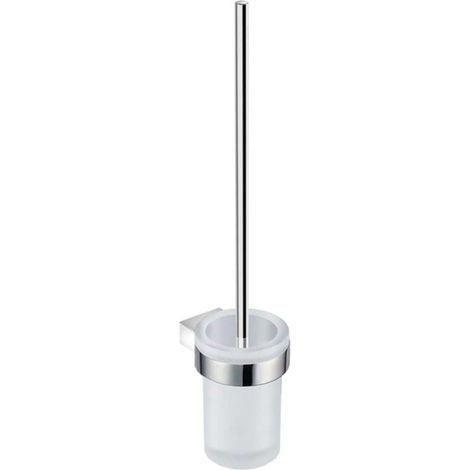 Jika Pure - Escobilla de WC de pared, con soporte, cristal esmerilado/cromo H3843B10040001 (1/3)