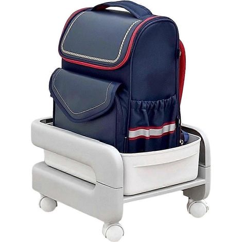 Chariot mobile à roulettes pour étudiant, étagère de rangement sous bureau, étagère à plusieurs niveaux pour livres et fournitures scolaires (1/5)