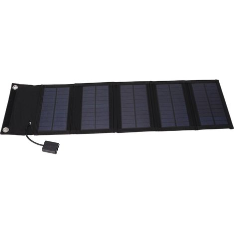 Ortviai Chargeur Solaire Pliable 10 W 5 V pour Téléphone et Power Bank – Panneau en Silicium Polycristallin, Étanche (1/5)