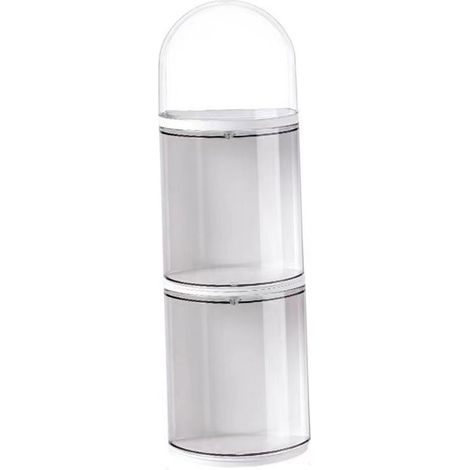 Boîte de rangement transparente murale pour figurines de poupées, vitrine d'exposition à 3 niveaux, 11 x 35,5 cm (1/5)