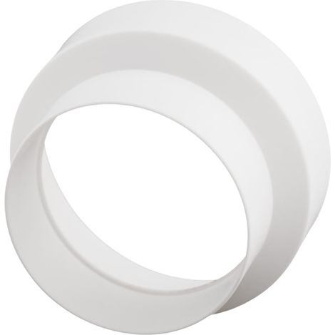 Réducteur de conduit - 1 pièce - ABS blanc - Réduction circulaire 80-100mm - Ventilation sèche-linge hotte (1/5)