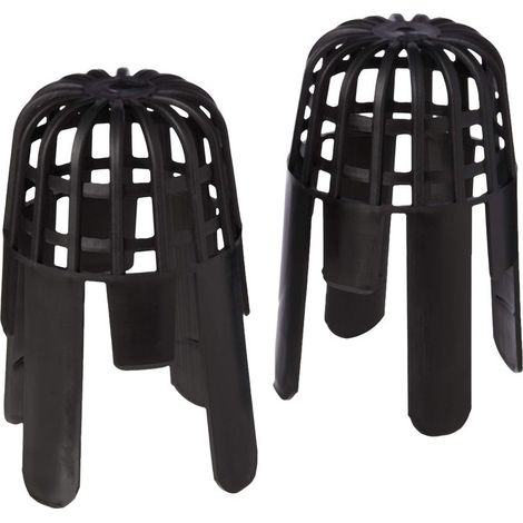 Paquete de 2 protectores negros para canaletas/enchufes (1/3)