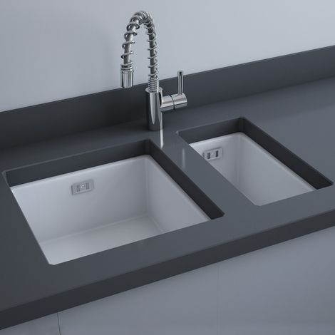 RAK Gourmet 7 Ceramic Belfast Kitchen Sink 1.0 Bowl 475mm L x 250mm W - Alpine White (1/3)