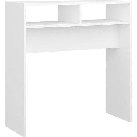 Maison Exclusive - Tavolino Consolle Bianco 78x30x80 cm in Legno Multistrato (1/5)