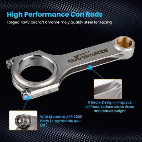 Forged 4340 Connecting Rods H-Beam Bielas para Audi A4 B5 S4 Quattro 2.7 L 154mm