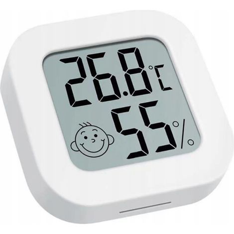 Mini-Wetterstation mit Thermometer, Hygrometer, Raumluftsensor und Batterie (1/5)