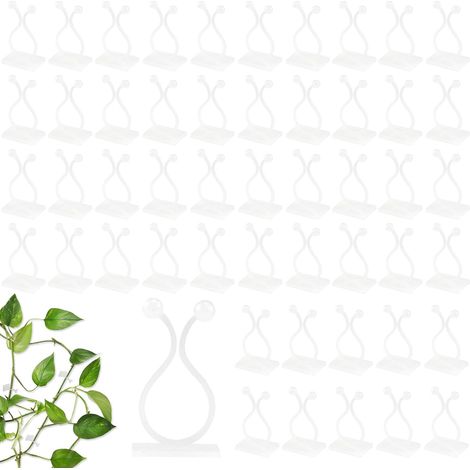 Plantes Grimpantes Clips 50 Pièces Fixation Vigne Clip Autocollante Clips de Plante Support pour Plantes Grimpantes pour Jardin Clip Mural Le Support de Plante de Jardin (1/5)