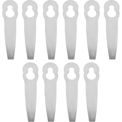 Lot de 10 lames métalliques pour tondeuse à gazon – Longueur 8,4 cm – Compatible Polycut 2 2, FSA 45 – Remplacement pièces OEM 40080071000 (1/5)
