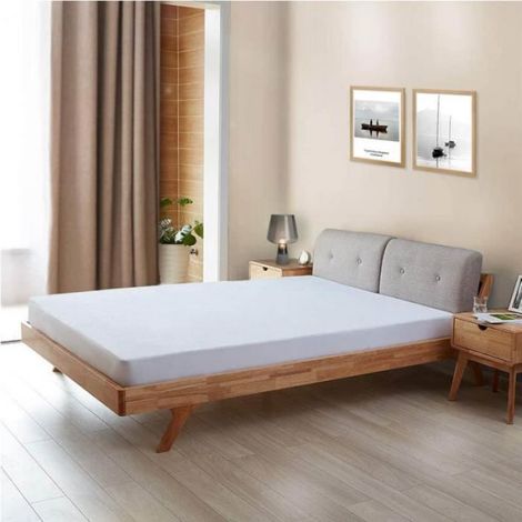 Protège Matelas - - 150 x 200 cm - Imperméable - Respirant - Coton Naturel (1/3)