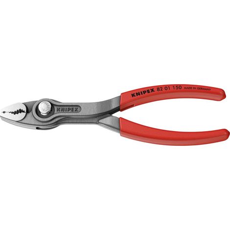 KNIPEX 82 01 150 TwinGrip® Pinza con capacità di presa frontale e laterale Rivestita in plastica antiscivolo bonderizzata grigia 150 mm
