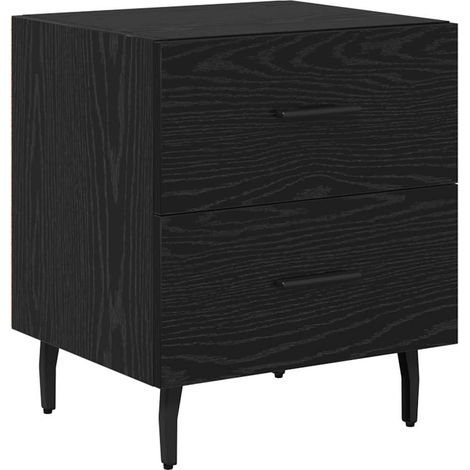 Maison Exclusive - Nachttisch Schwarz Eichen-Optik 40 x 35 x 47,5